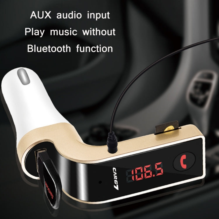 G7 Car Hands-Free Bluetooth FM Player MP3(Silver) Eurekaonline