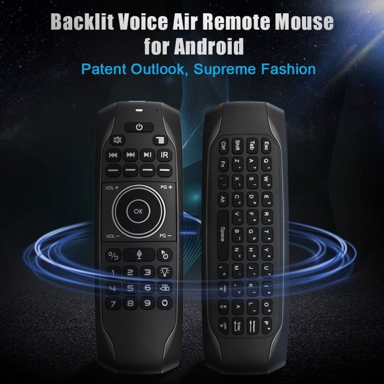 G7V Pro 2.4GHz Fly Air Mouse LED Backlight Wireless Keyboard Remote Control with Gyroscope for Android TV Box / PC, Support Intelligent Voice Eurekaonline