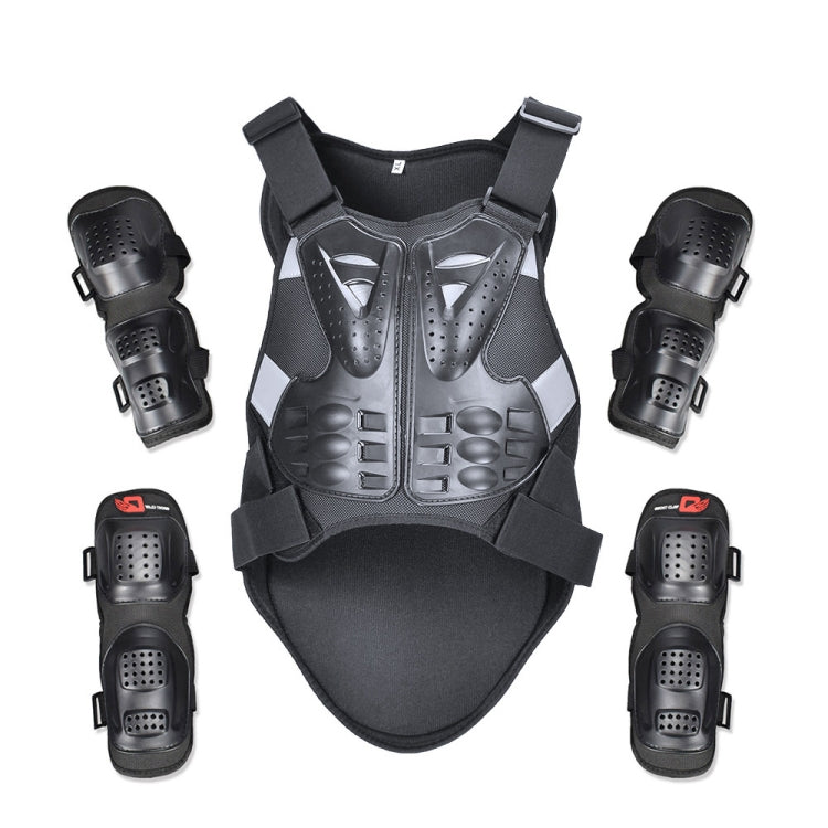 GHOST RACING GR-HJY08 Motorcycle Adult Protective Gear Anti-Fall Riding Clothes Hard Shell Protective Vest Suit, Size: L(Black) Eurekaonline