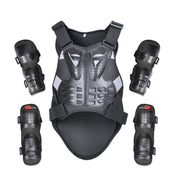 GHOST RACING GR-HJY08 Motorcycle Adult Protective Gear Anti-Fall Riding Clothes Hard Shell Protective Vest Suit, Size: XL(Black) Eurekaonline