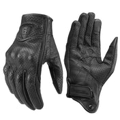 GHOST RACING GR-ST06 Breathable Touch Screen Motorcycle Riding Leather Gloves Anti-Fall Locomotive Gloves, Size: L(Black) Eurekaonline