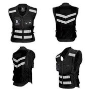 GHOST RACING GR-Y06 Motorcycle Riding Vest Safety Reflective Vest, Size: XXXL(Black) Eurekaonline