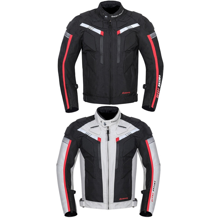 GHOST RACING GR-Y07 Motorcycle Cycling Jacket Four Seasons Locomotive Racing Anti-Fall Cloth, Size: XXL(Light Grey) Eurekaonline