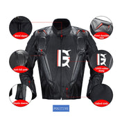 GHOST RACING GR-Y09 Motorcycle Four Seasons Racing Suit Locomotive Riding Anti-Fall Rally Suit, Size: XXL(Black) Eurekaonline
