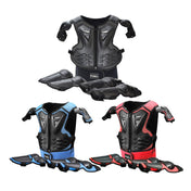 GHOST RACING Motorcycle Protective Gear Children Safety Riding Sport Vest + Knee Pads + Elbow Pads Protective Suit(Black) Eurekaonline