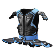 GHOST RACING Motorcycle Protective Gear Children Safety Riding Sport Vest + Knee Pads + Elbow Pads Protective Suit(Blue) Eurekaonline