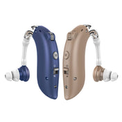 GM-105 Smart Noise Cancelling Ear-hook Rechargeable Elderly Hearing Aids, Spec: US Pulg(Blue) Eurekaonline