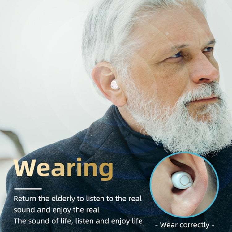 GM-902 Wireless Magnetic Charging Bluetooth Hearing Aids Elderly Sound Amplifier(Red Blue+Black) Eurekaonline