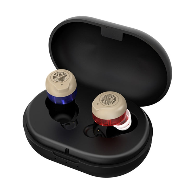 GM-902 Wireless Magnetic Charging Bluetooth Hearing Aids Elderly Sound Amplifier(Red Blue+Black) Eurekaonline