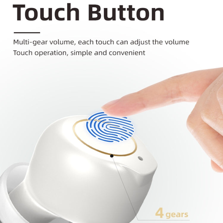 GM-902 Wireless Magnetic Charging Bluetooth Hearing Aids Elderly Sound Amplifier(Skin-color+White) Eurekaonline