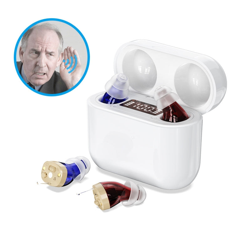 GM-912 Digital Hearing Aid Sound Amplifier With Digital Display Charging Compartment(Red Blue) Eurekaonline