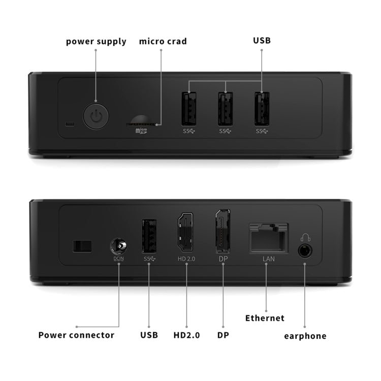 GMK KB3 Windows 11 / Linux System Mini PC, Intel Gemini Lake Refresh Processor J4125 Quad Core up to 2.7GHz, 8GB + 256GB, Support WiFi & Bluetooth, EU Plug Eurekaonline