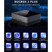 GMKTEC NUCBOX 2 Plus Windows 11 Pro/Linux/Ubuntu Mini PC, Intel 11th Tigerlake-U I5-1135G7, Quad Core 8 Thread, 2.4GHz up to 4.2GHz, 16GB+512GB, Support Bluetooth / WiFi, US Plug Eurekaonline