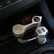 GT86 Dual USB Charger Car Bluetooth FM Transmitter Kit, Support LCD Display / TF Card Music Play / Hands-free(Gold) Eurekaonline