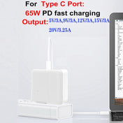 GaN130W 4-Port USB-C PD65W / PD30W Multi Port Type-C Charger for Notebook Series, EU / UK / US Plug Eurekaonline