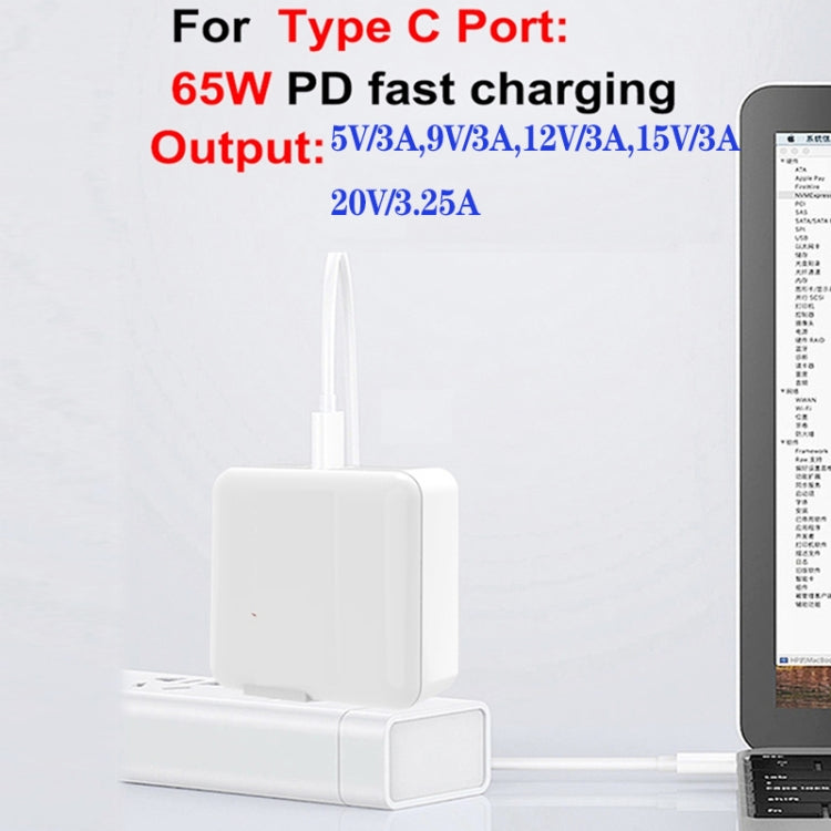 GaN130W 4-Port USB-C PD65W / PD30W Multi Port Type-C Charger for Notebook Series, US Plug Eurekaonline