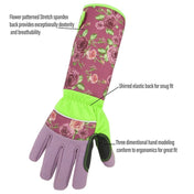 Gardening Stab Resistant Print Sleeve Wrist Extended Gloves(Green) Eurekaonline