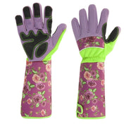 Gardening Stab Resistant Print Sleeve Wrist Extended Gloves(Pink) Eurekaonline