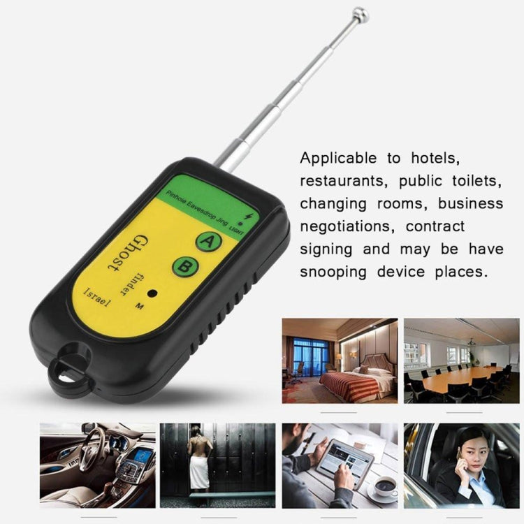 Ghost Detector Signal Bug RF Detector Finder Scanner Monitor Checker Pinhole Surveillance Camera Wireless Device(Black) Eurekaonline