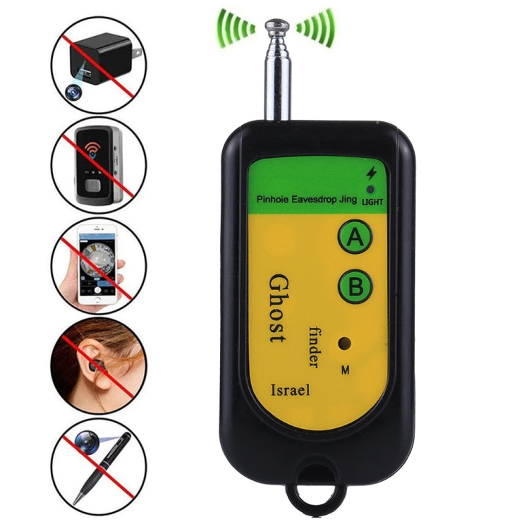 Ghost Detector Signal Bug RF Detector Finder Scanner Monitor Checker Pinhole Surveillance Camera Wireless Device(Black) Eurekaonline