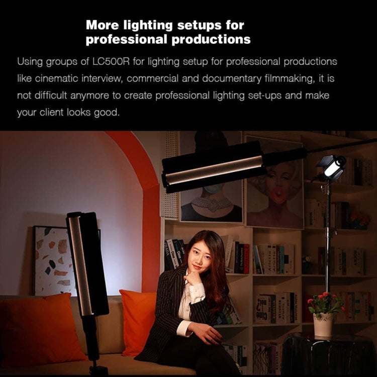 Godox LC500R RGB Full Color LED Light Stick Handheld Fill Light with Remote Control(UK Plug) Eurekaonline