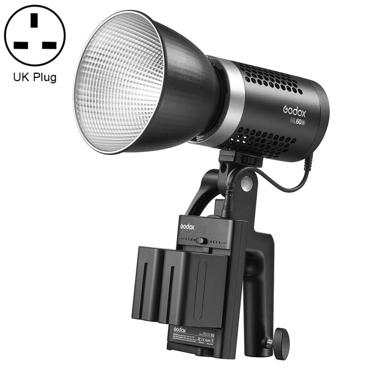 Godox ML60BI 60W LED Light 2800-6500K Brightness Adjustment Video Studio Flash Light(UK Plug) Eurekaonline