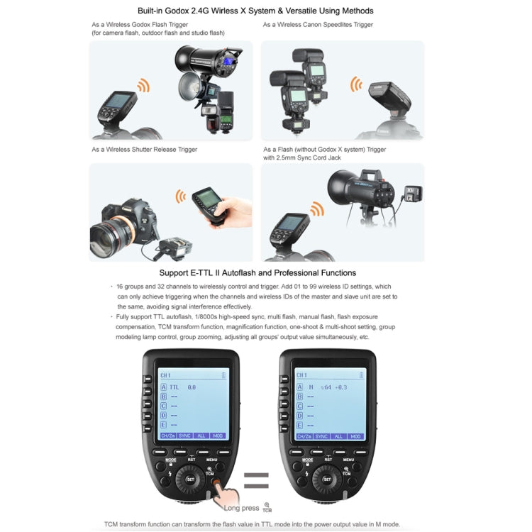 Godox Xpro-N TTL Wireless Flash Trigger for Nikon (Black) Eurekaonline