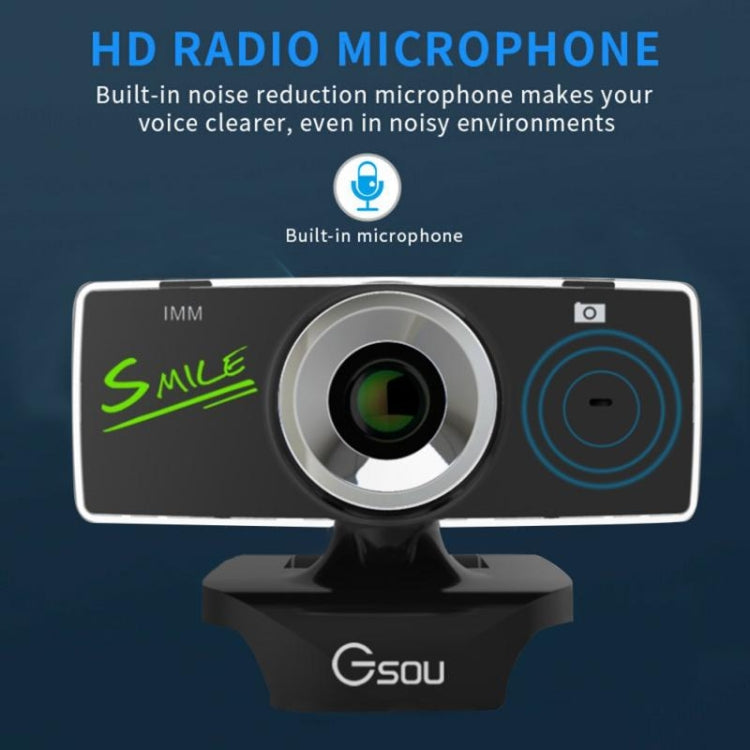 Gsou B18S HD Webcam Built-in Microphone Smart Web Camera USB Streaming Live Camera With Noise Cancellation Eurekaonline