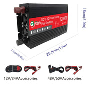 Gurxun 12000W High Power Household Car Sine Wave Inverter, Specification: 12V To 110V Eurekaonline