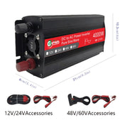 Gurxun 4000W Home Car Power Converter Sine Wave Inverter, Specification: 60V To 220V Eurekaonline