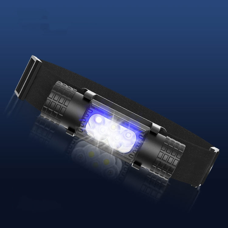 H05A-GCG2 Blue Light Aluminum Alloy Waterproof Outdoor Strong Light LED Headlights (No Battery) Eurekaonline