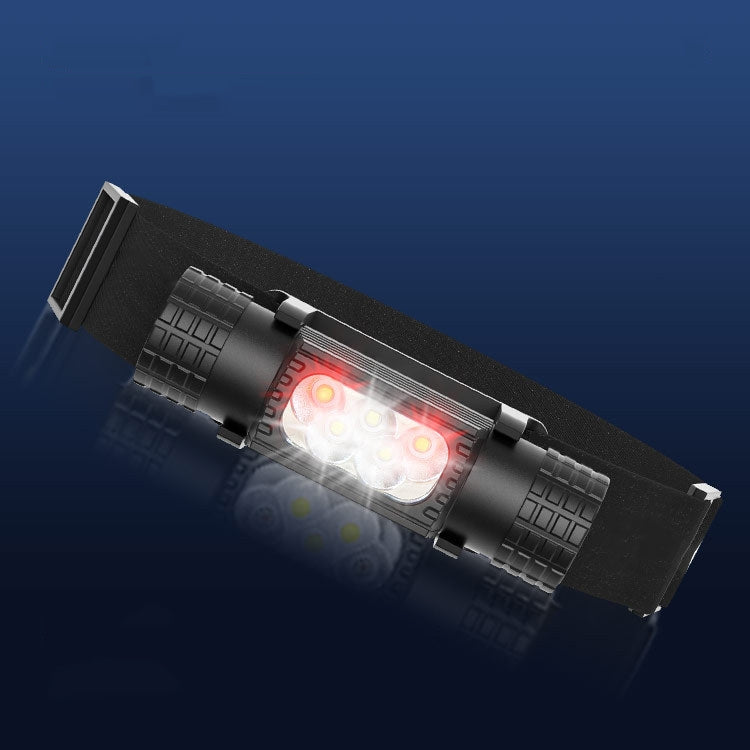 H05B-GCG2 Red Light Aluminum Alloy Waterproof Outdoor Strong Light LED Headlights (No Battery) Eurekaonline