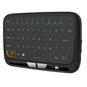 H18 2.4GHz Mini Wireless Air Mouse QWERTY Keyboard with Touchpad / Vibration for PC, TV(Black) Eurekaonline