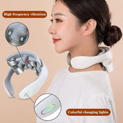 H88 Four Head Neck and Shoulder Massager Vibration Hot compress Physiotherapy Instrument(White) Eurekaonline