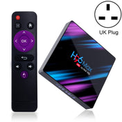 H96 Max-3318 4K Ultra HD Android TV Box with Remote Controller, Android 10.0, RK3318 Quad-Core 64bit Cortex-A53, 4GB+64GB, Support TF Card / USBx2 / AV / Ethernet, Plug Specification:UK Plug Eurekaonline