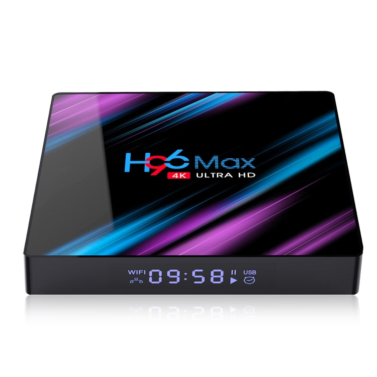 H96 Max-3318 4K Ultra HD Android TV Box with Remote Controller, Android 10.0, RK3318 Quad-Core 64bit Cortex-A53, 4GB+64GB, Support TF Card / USBx2 / AV / Ethernet, Plug Specification:UK Plug Eurekaonline