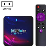 H96 Max V11 4K Smart TV BOX Android 11.0 Media Player with Remote Control, RK3318 Quad-Core 64bit Cortex-A53, RAM: 4GB, ROM: 64GB, Support Dual Band WiFi, Bluetooth, Ethernet, EU Plug Eurekaonline