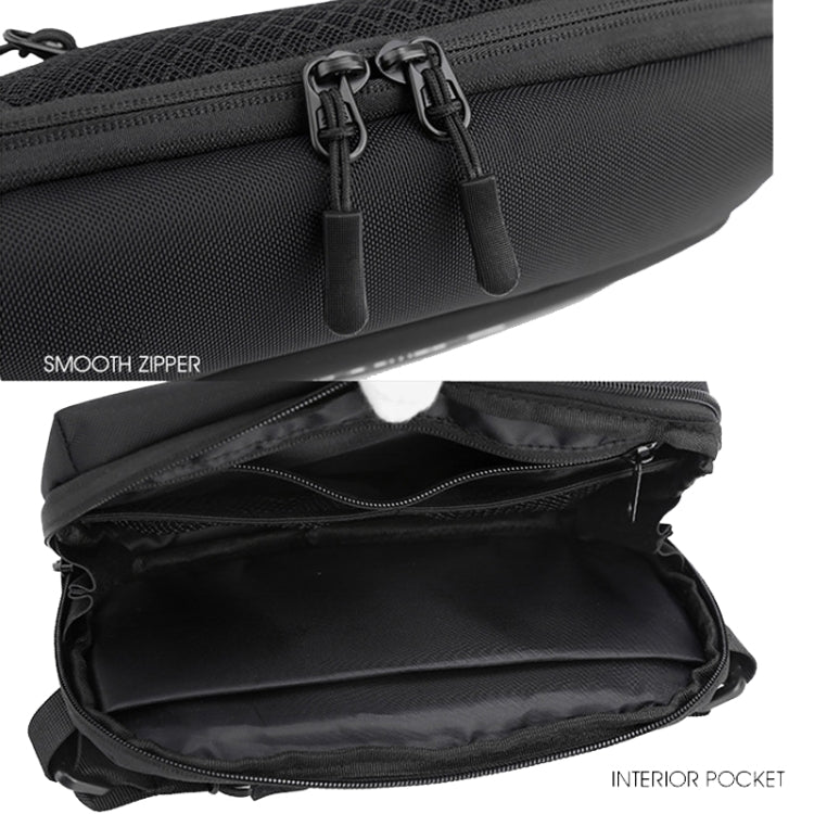 HAOSHUAI 2111 Men Chest Bag Outdoor Travel Waist Bag Minimalist Shoulder Bag(Grey) Eurekaonline