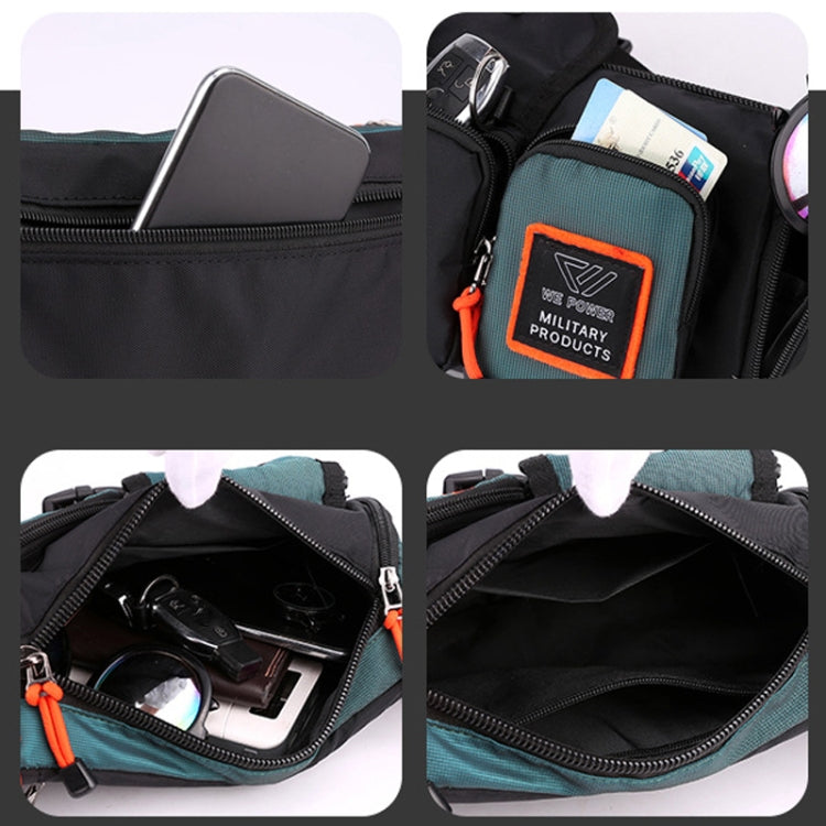 HAOSHUAI 5601 Men Leisure Waterproof Chest Bag Messenger Large Capacity Commute Bag(Grey) Eurekaonline