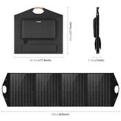 HAWEEL 100W Foldable Solar Panel Charger Travel Folding Bag (Black) Eurekaonline