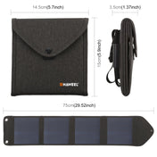 HAWEEL 14W 5V 2.4A Portable Foldable Solar Charger Outdoor Travel Rechargeable Folding Bag with 4 Solar Panels & USB Port, Size: S Eurekaonline