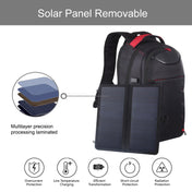 HAWEEL 14W Foldable Removable Solar Power Outdoor Portable Dual Shoulders Laptop Backpack, USB Output: 5V 2.1A Max(Black) Eurekaonline