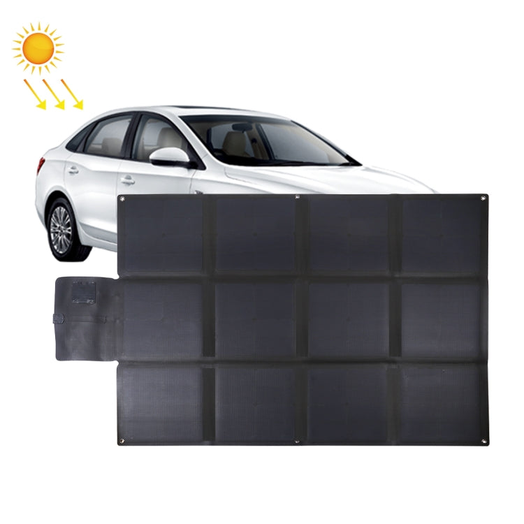 HAWEEL 150W 12-Fold ETFE Solar Panel Charger with 5V / 4.8A USB Port + DC Output(Black) Eurekaonline