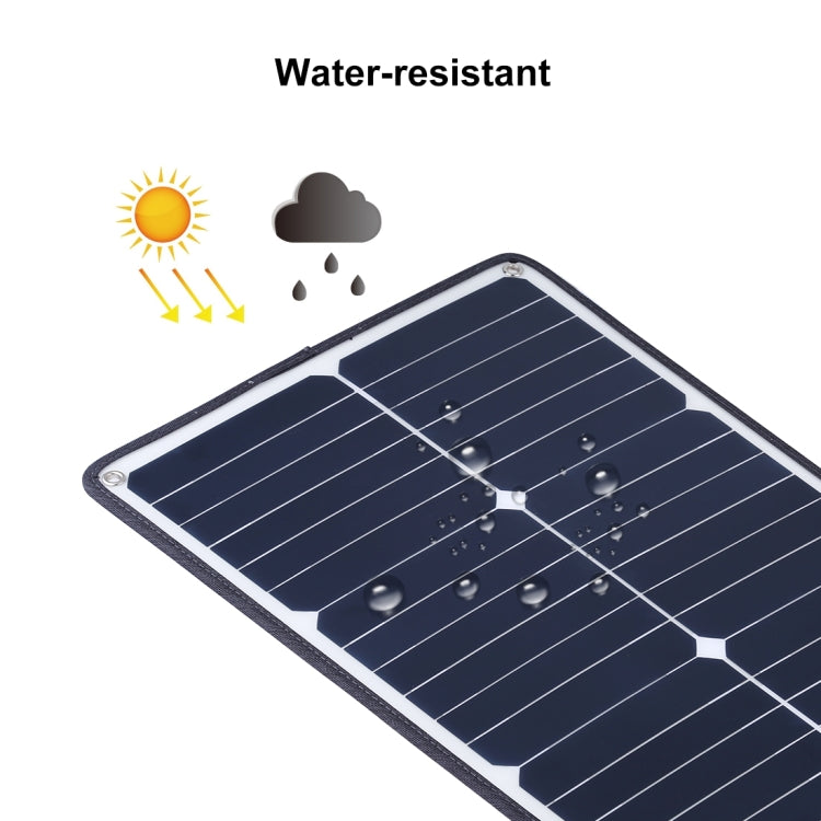 HAWEEL 2 PCS 20W Monocrystalline Silicon Solar Power Panel Charger, with USB Port & Holder & Tiger Clip, Support QC3.0 and AFC(Black) Eurekaonline