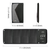 HAWEEL 28W Foldable Solar Panel Charger with 5V 3A Max Dual USB Ports Eurekaonline