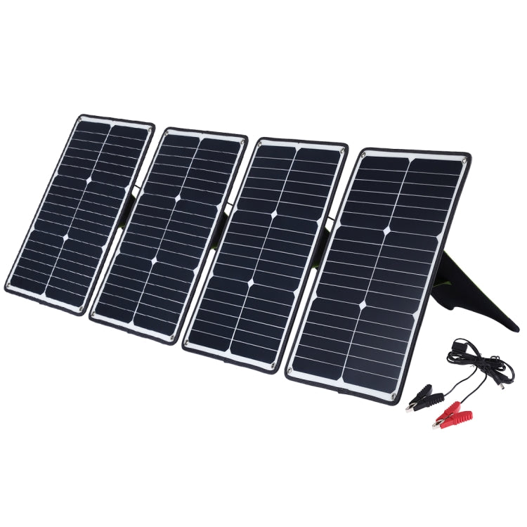 HAWEEL 4 PCS 20W Monocrystalline Silicon Solar Power Panel Charger, with USB Port & Holder & Tiger Clip, Support QC3.0 and AFC(Black) Eurekaonline