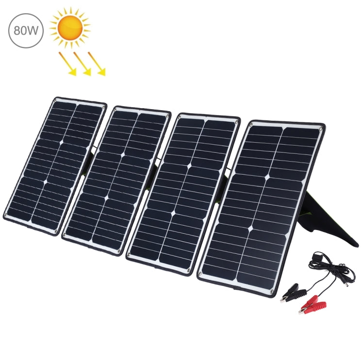HAWEEL 4 PCS 20W Monocrystalline Silicon Solar Power Panel Charger, with USB Port & Holder & Tiger Clip, Support QC3.0 and AFC(Black) Eurekaonline