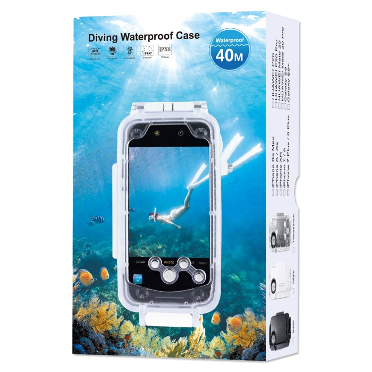 HAWEEL 40m/130ft Waterproof Diving Case for Huawei P20, Photo Video Taking Underwater Housing Cover(White) Eurekaonline
