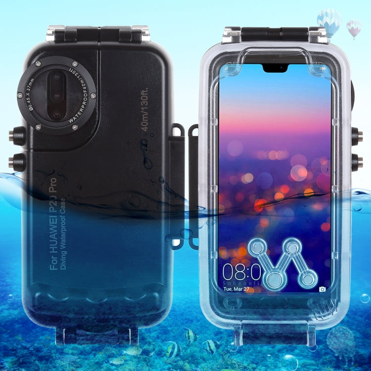 130ft Waterproof Diving Case for Huawei P20 Pro, Photo Video Taking Underwater Housing Cover(Black) Eurekaonline