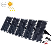 HAWEEL 5 PCS 20W Monocrystalline Silicon Solar Power Panel Charger, with USB Port & Holder & Tiger Clip, Support QC3.0 and AFC(Black) Eurekaonline